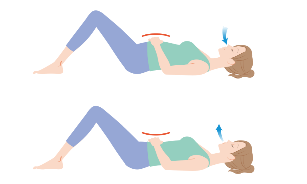 ドローイン(腹式呼吸)の方法