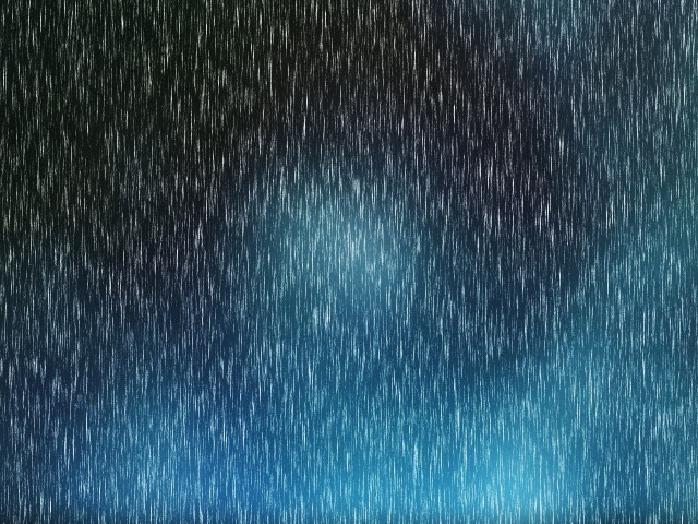 春日部市内の雨